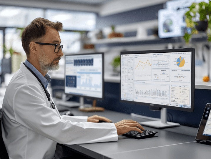 Medical billing specialists providing revenue cycle management services